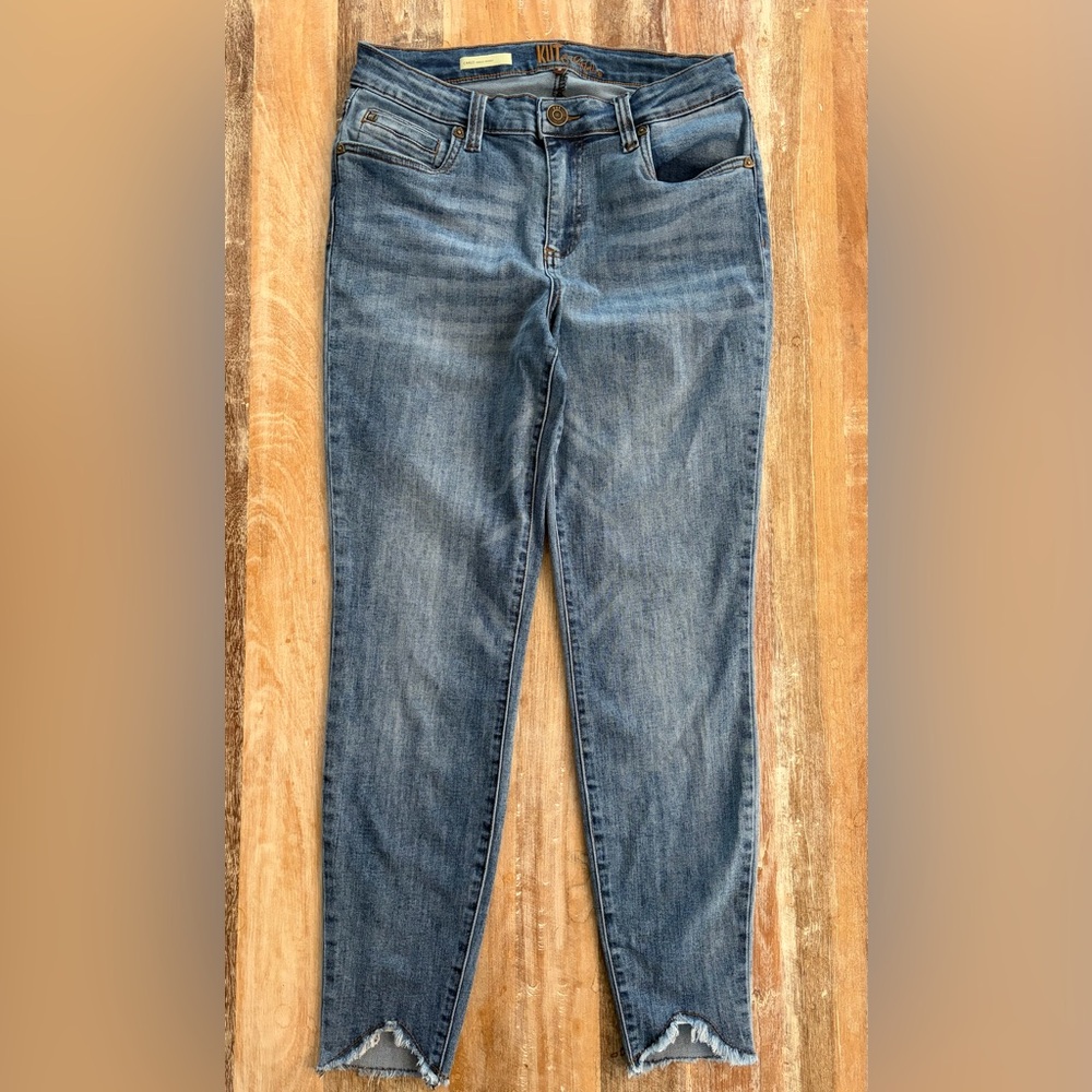 KUT from the Kloth Carlo Ankle Skinny Jeans Size 8 Frayed Accent Hem